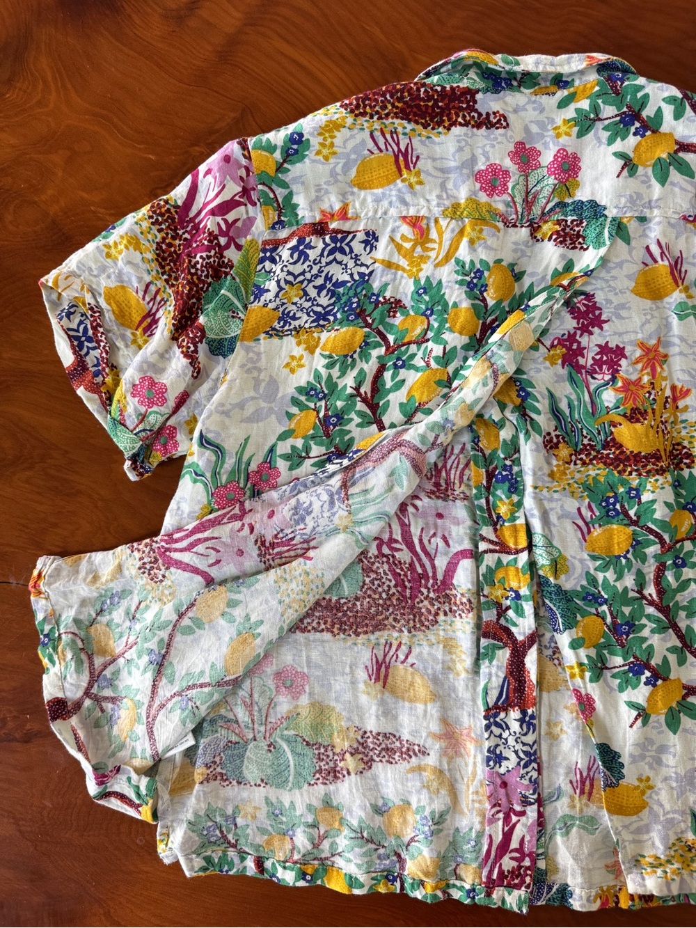 Maeve Multicolor Tropical Print Button-Up Shirt - Picture 3 of 6